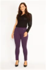 Kadın Antrasit Ön Süs Cep Ve Arka Cepli Tayt 65N34862