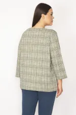 Kadın Desenli Ekose Desenli Tunik 65N29340