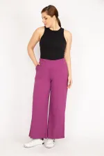 Kadın Fujya Büyük Beden Geniş Paçalı Eşofman Alt