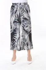 Kadın Büyük Beden Renkli Beli Lastikli Yan Cepli Desenli Pantolon 65N37842