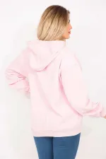 Women's Pink 3-Thread Ribbed Sweatshirt 65N35310