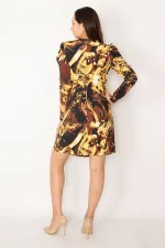 ÖNÜ  VE KOLU DETAYLI ELBİSE 26A23009