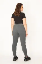 Kadın Füme Yıkamalı Pamuklu Kumaş Eşofman Alt 65N32327