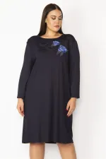 Kadın Haki Nakış Ve Payet Detaylı Uzun Kollu Elbise 65N28729