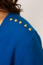 KADIN SAKS OMUZ DETAYLI BLUZ