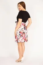 KADIN SİYAH ANVELOP YAKALI BELİ KUŞAKLI ELBİSE