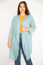 Kadın Oranj Salaş Yaka Hırka 65N34778