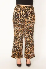 Kadın Kemik Yarım Astarlı Beli Lastikli Pantolon 65N32715