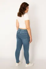 Kadın Mavi 5 Cep Skinny Jean Pantolon 65N33761