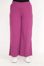 Kadın Fujya Büyük Beden Geniş Paçalı Eşofman Alt