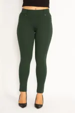 Kadın Antrasit Ön Süs Cep Ve Arka Cepli Tayt 65N34862