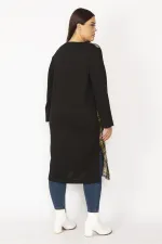 Kadın Gri Ekose Desenli Ön Boy Düğme Ve Cepli Kap 65N28487