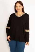 Kadın Haki Dantel Detaylı Bluz 65N34647