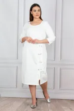 Women's Bone Eyelet Detail Dress