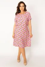 Kadın Bebe Mavisi Dokuma Viskon Kumaş Ön Pat Düğmeli Beli Kuşaklı Elbise 65N33614