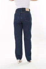 Kadın Büyük Beden Lacivert 5 Cepli Kot Pantolon 65N37848