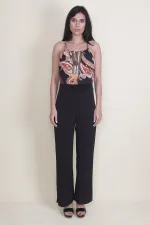 KADIN SİYAH ÖN DETAYLI TULUM