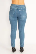 Kadın Mavi 5 Cep Skinny Jean Pantolon 65N34896