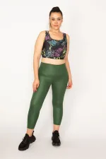 Kadın Mor Sırt Detaylı Crop Bistüer 65N33326