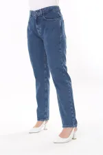 Kadın Büyük Beden Lacivert 5  Cepli Kot Pantolon 65N37731