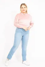 Kadın Mavi 5 Cepli Likralı Kot Pantolon 65N35548