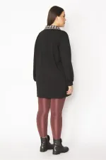 Kadın Bej Ekose Desen Detaylı Fermuarlı Cepli Mont 65N29569