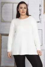 Kadın Kemik Bisiklet Yakalı Viskon Tunik 65N22869