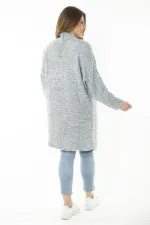 Kadın Büyük Beden Renkli Triko Kalın Hırka 65N37134