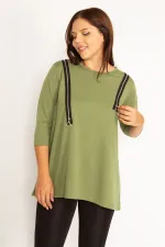 Women's Burgundy Ornamental Zippered Sweatshirt 65N34599