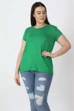 Women's White V-Neck Viscose Blouse 65N22538