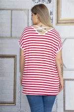 Kadın Kırmızı Sırt Detaylı Viskon Bluz 65N22833