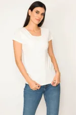 KADIN KEMİK YAKA KAPATMA PARÇALI ANVELOP BLUZ