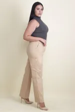 Kadın Camel Cep Detaylı Pantolon 65N17900