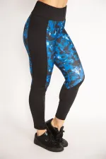 Kadın Saks Toparlayıcı Spor Tayt Pantolon 65N35240