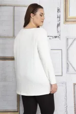 Kadın Kemik Bisiklet Yakalı Viskon Tunik 65N22869