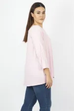 Kadın Pembe Yarasa Kol Tunik 65N29751