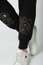 Kadın Büyük Beden Saks Göğüs Ve Paça Detaylı İkili Takım 65N37887