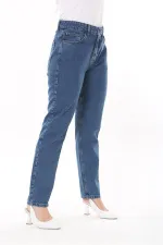 Kadın Büyük Beden Lacivert 5  Cepli Kot Pantolon 65N37731