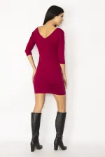 ROBE FEMME MARRON À MANCHES FAKIR