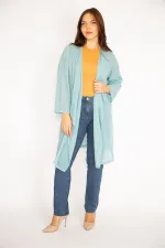 Kadın Oranj Salaş Yaka Hırka 65N34778