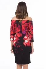 Kadın Mavi Omuz Detaylı Elbise 26N11858