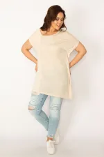 Kadın Vizon Yan Detaylı Bluz 65N33656