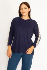 Kadın Bordo Dantel Detaylı Bluz 65N34646