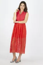 Robe femme en dentelle grenade 85N5177