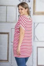 Kadın Kırmızı Sırt Detaylı Viskon Bluz 65N22833