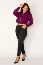 Kadın Antrasit Likraklı 5 Cep Kot Pantolon 65N34335