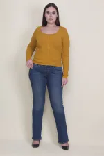 KADIN LACİVERT 5 CEPLİ KOT PANTOLON