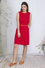ROBE À POIS FUJYA POUR FEMME AVEC POCHE DÉTAILLÉE