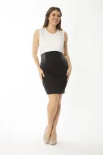 Kadın Büyük Beden Siyah Taş Detaylı Elbise 65N37095