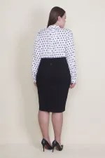 Kadın Siyah Üst Kısmı Saten Kumaş Beli Kemerli Elbise 65N22413